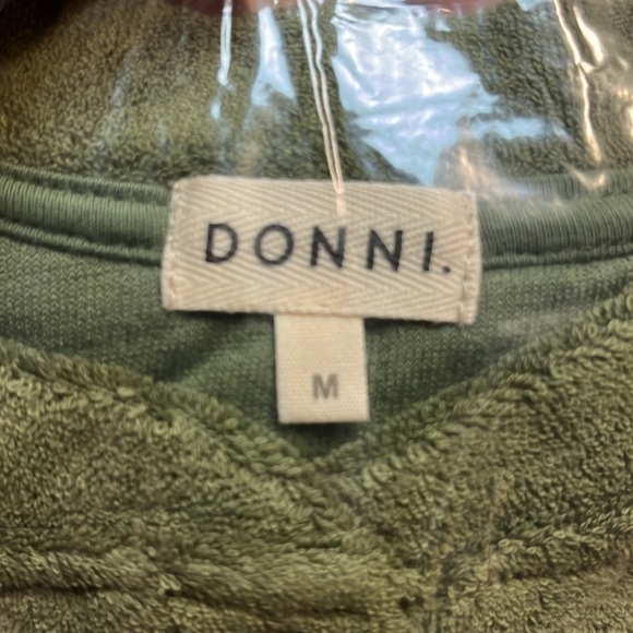 DONNI Terry Henley Sweatshirt Basil - Picture 7 of 7